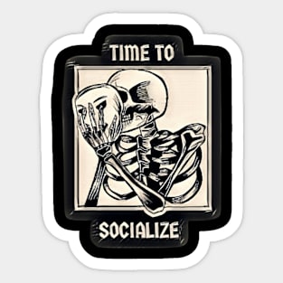 Time to socialize Sticker